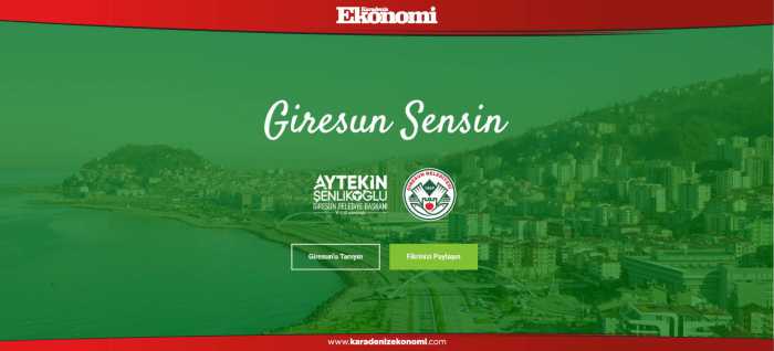 Giresun web sitesi ile tanıtılacak