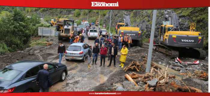 Artvin’de şiddetli yağış hayatı olumsuz etkiledi