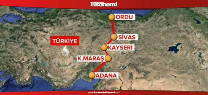 Ordu – Adana arası 6 saate inecek