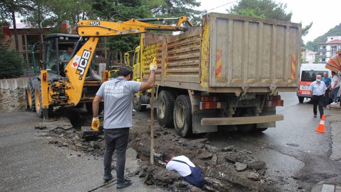 Giresun'da altyapı çalışmaları sürüyor