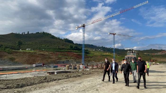 Vali Sonel, Ordu Şehir Hastanesi İnşaatında İncelemede Bulundu