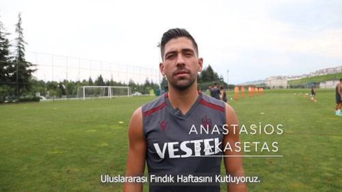 Trabzonsporlu futbolculardan Dünya Fındık Haftası’na destek