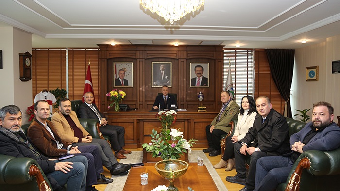 19 Eylül Gazeteciler Derneğinden Başkan Karlıbel’e hayırlı olsun ziyareti