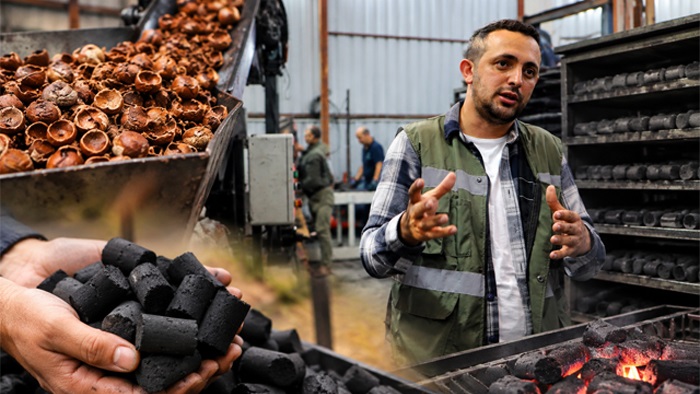 Fındık kabuğunu kömüre dönüştürüyor, üretim talebe yetişmiyor