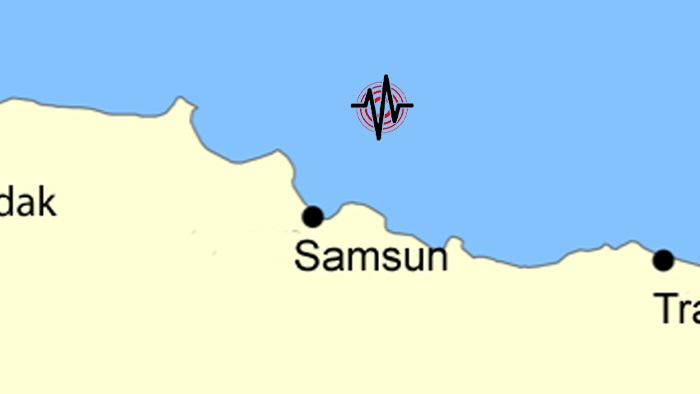 Karadeniz'de Samsun açıklarında 3.4 büyüklüğünde deprem