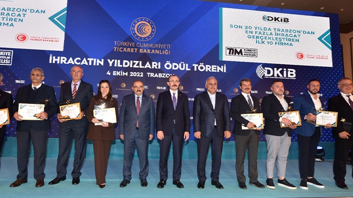 ‘Trabzon İhracatının Yıldızları’ ödüllerini aldı