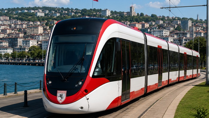 Yüzde 74 Yerli! Samsun’un Yeni Tramvayı Kente Ulaştı