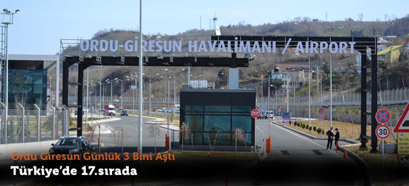 RAKAMLAR AÇIKLANDI: ORDU GİRESUN GÜNLÜK 3 BİNİ GEÇTİ