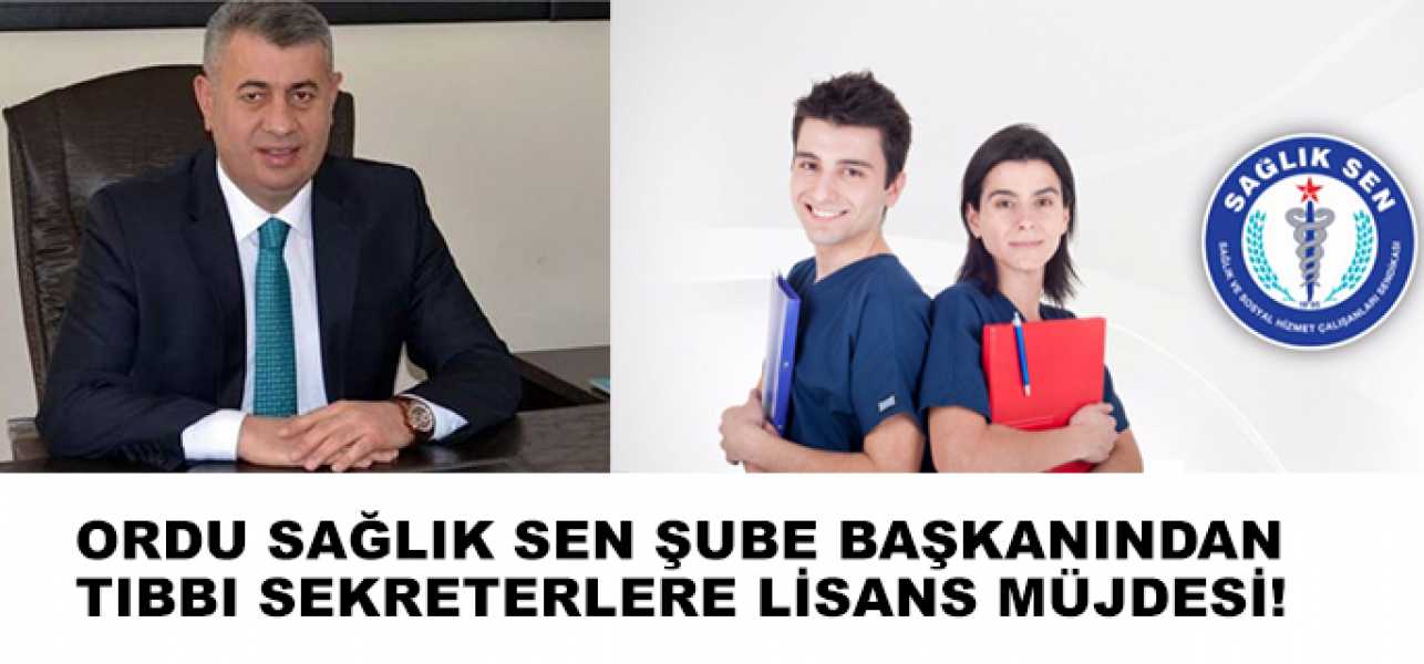 Tıbbi sekreterlere lisans müjdesi