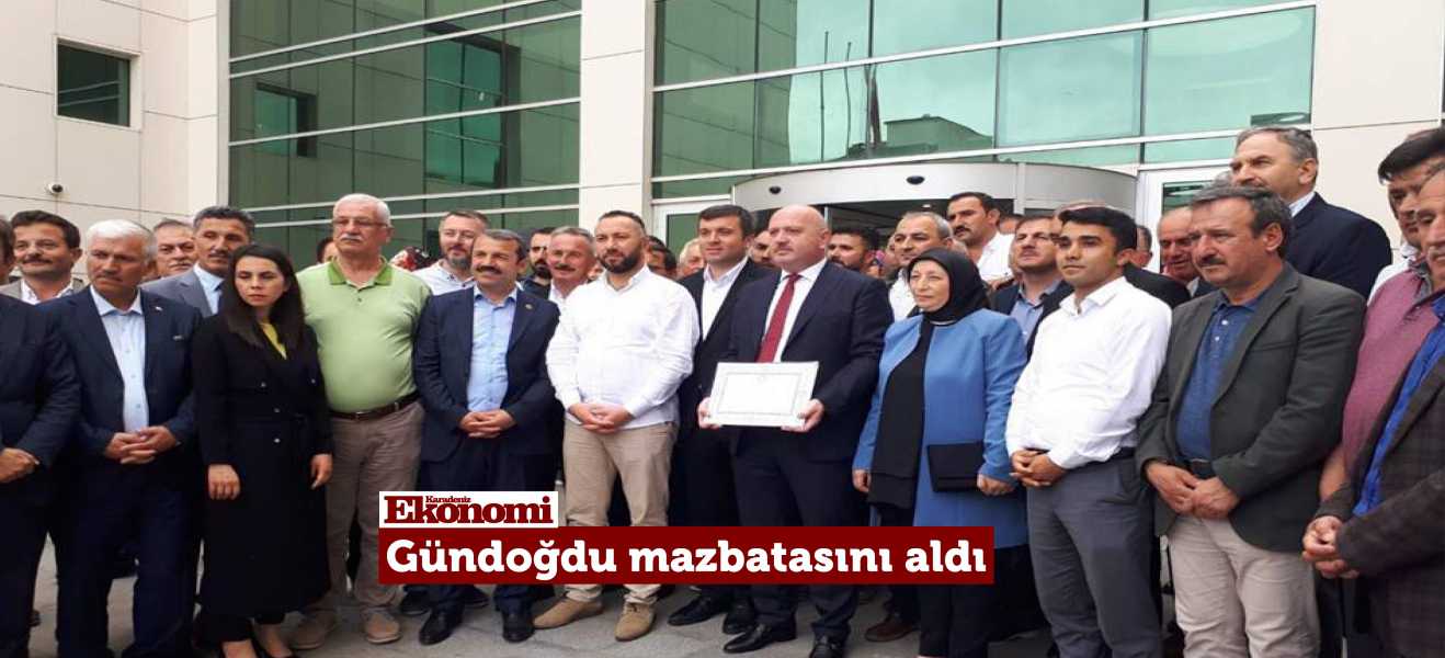 Gündoğdu mazbatasını aldı