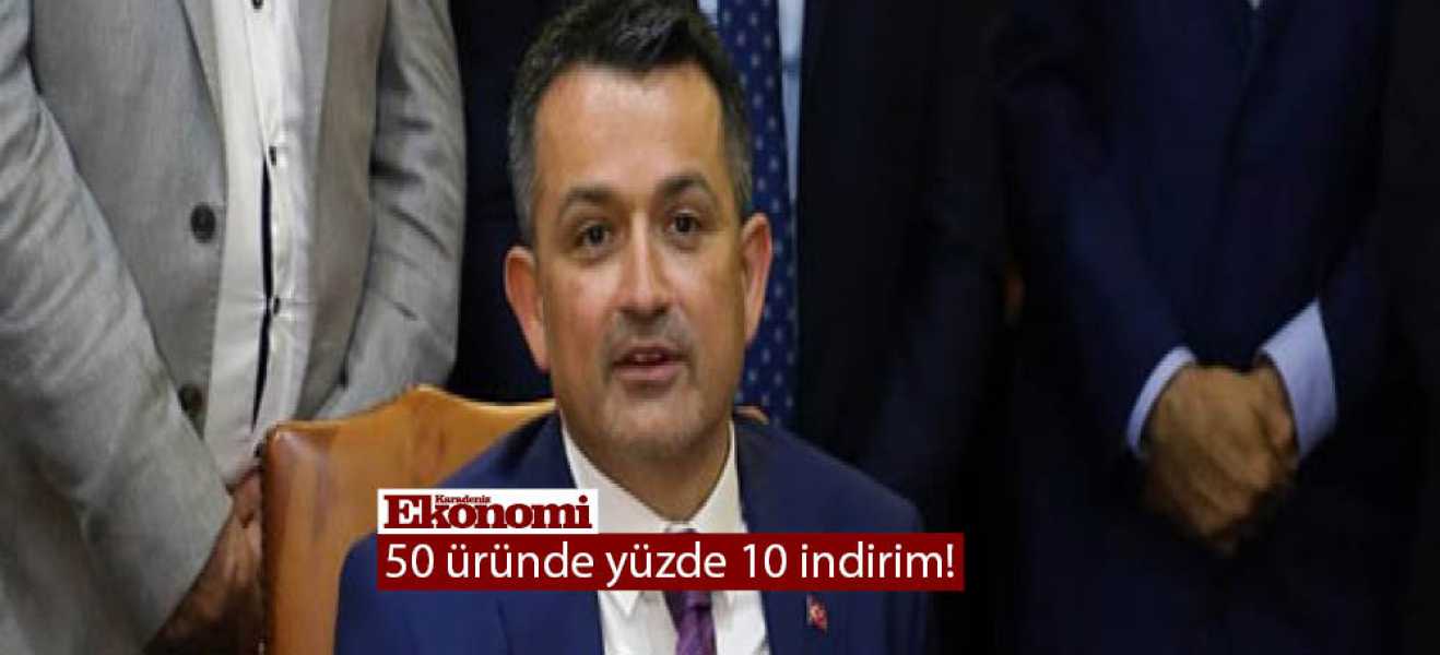 50 üründe yüzde 10 indirim!