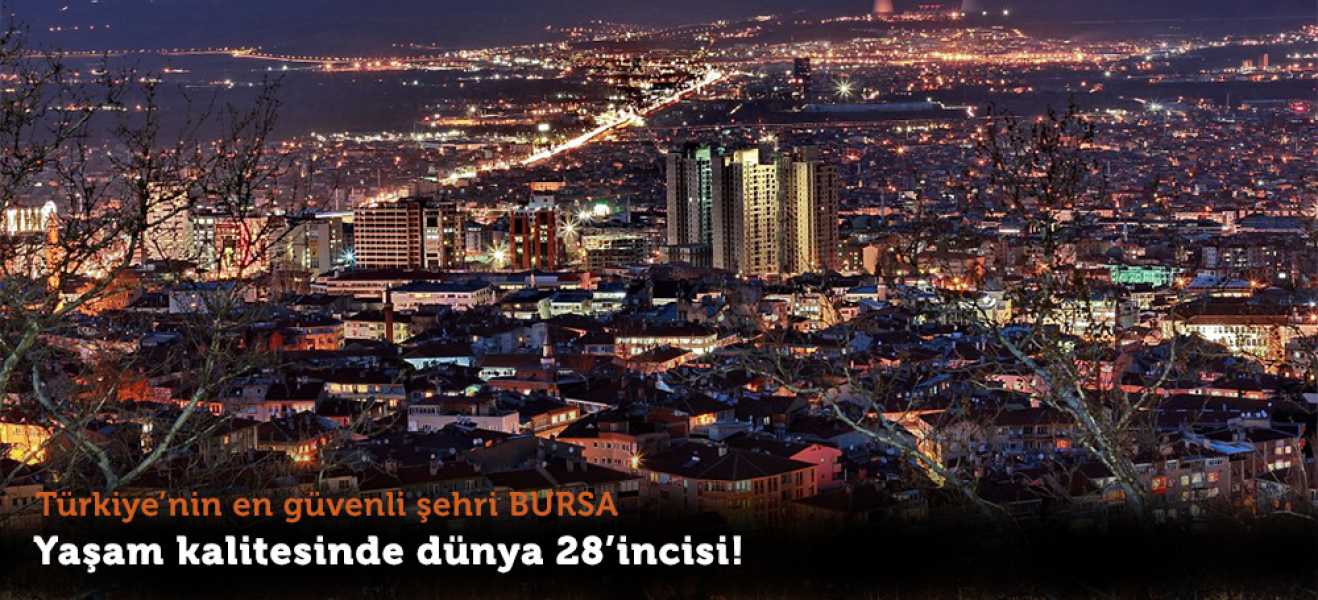 TÜRKİYE'nin en güvenli şehri Bursa oldu.