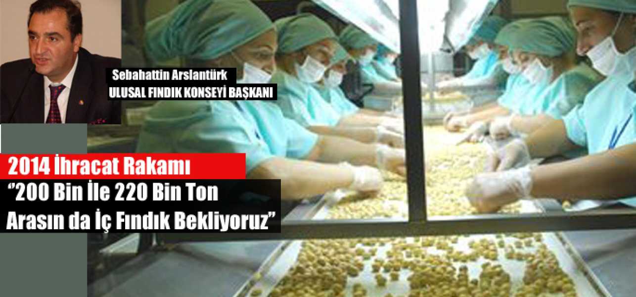 200 ile 220 Bin Ton Arasında İç Fındık İhracatı Bekliyoruz