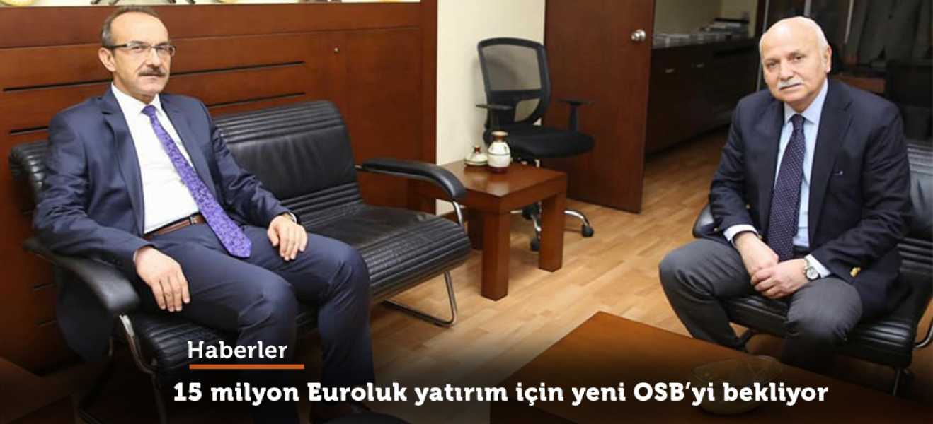 Gürsoy,15 milyon Euro'luk yatırım için OSB'yi bekliyor