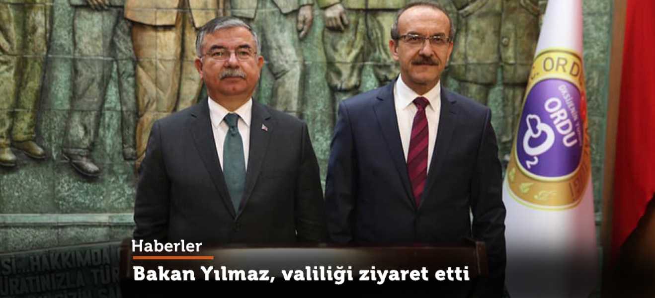 Bakan Yılmaz valiliği ziyaret etti