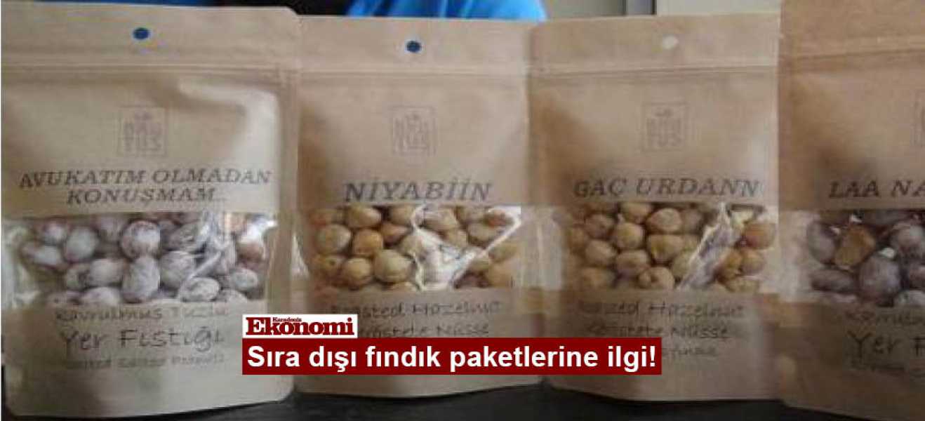 Sıra dışı fındık paketlerine ilgi!