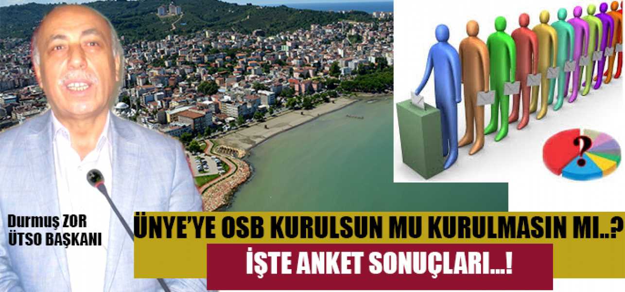 Ünye'ye OSB Kurulsun mu Kurulmasın mı?İşte Anket Sonuçları..