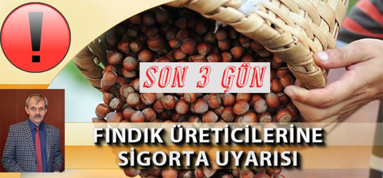 Fındık Üreticilerine Tarım Sigortası Uyarısı