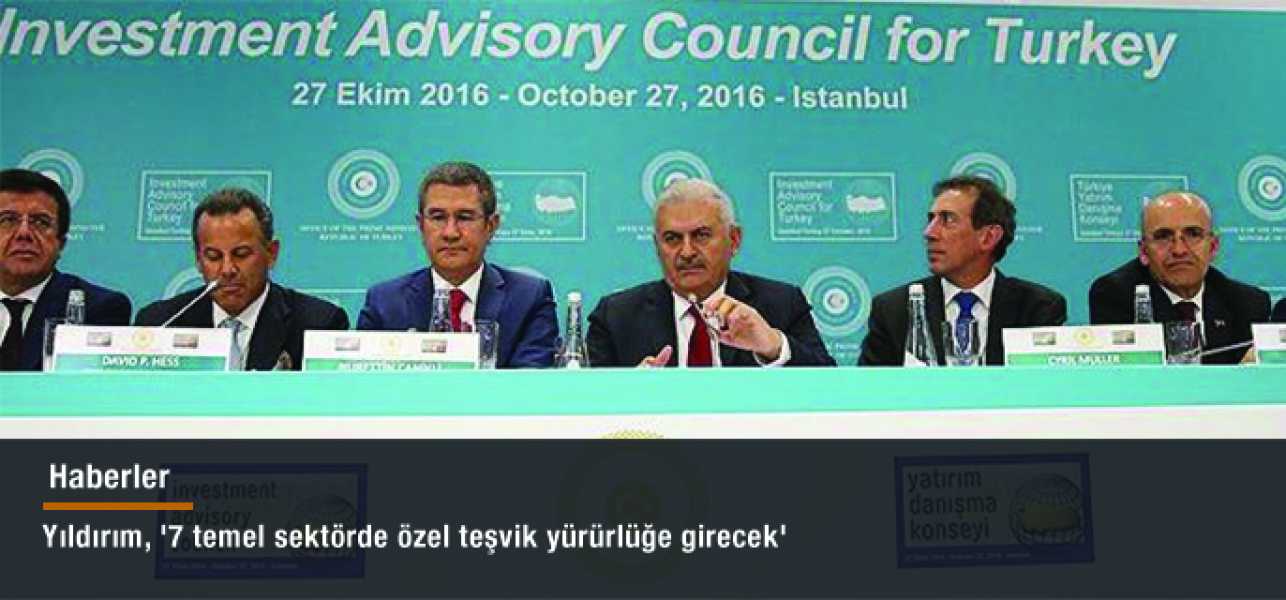 Yıldırım, '7 temel sektörde özel teşvik yürürlüğe girecek'
